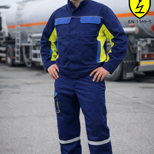 antistatična ognjevarna delovna obleka