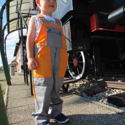 otroške delovne hlače na naramnice Cik-Cak