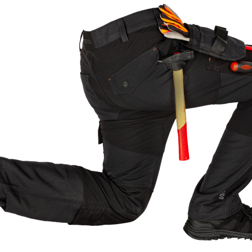 dolge raztegljive delovne hlače z visečimi žepi Erebos